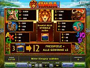 Spielautomat African Simba von Novoline