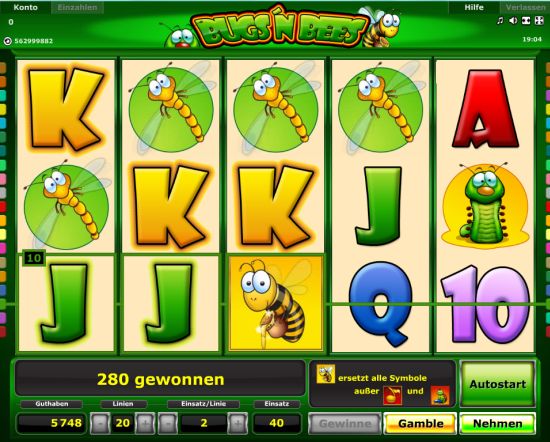 Novoline Automat Bugs & Bees