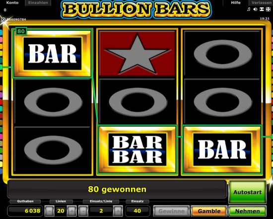 Novoline Automat Bullion Bars