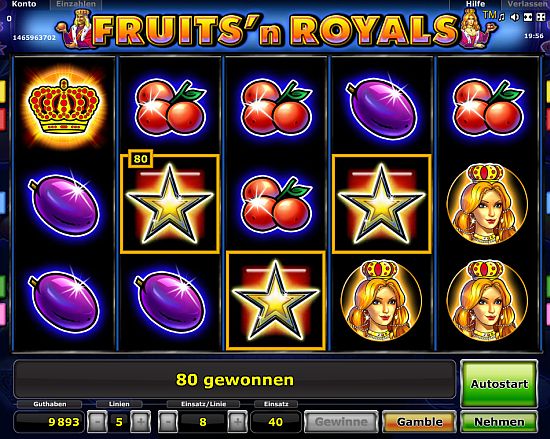 Novoline Automat Fruits & Royals
