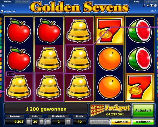 Novoline Automat Golden Sevens