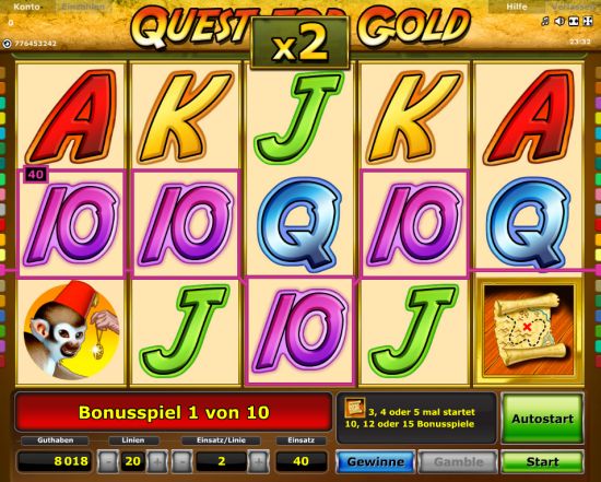 Novoline Automat Quest for Gold