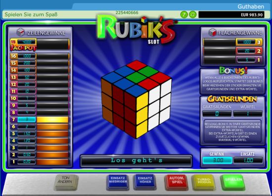 Rubik Slot Spielautomat