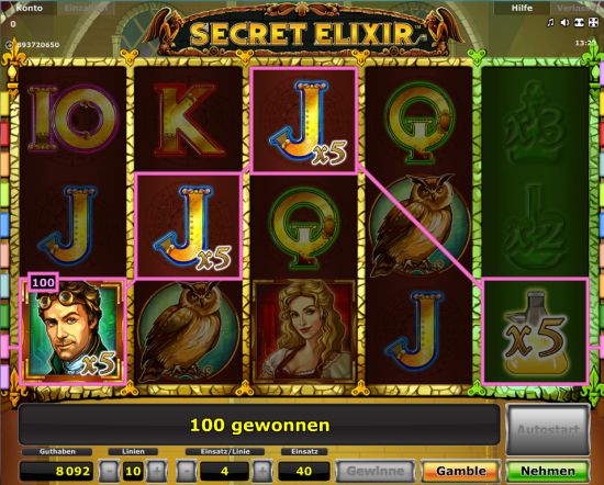 Novoline Automat Secret Elixir